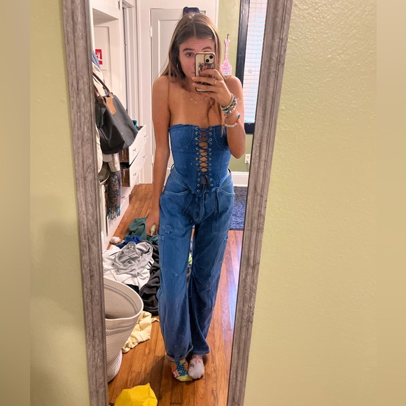 Lioness Miami vice pants and top set in blue - Picture 2 of 3